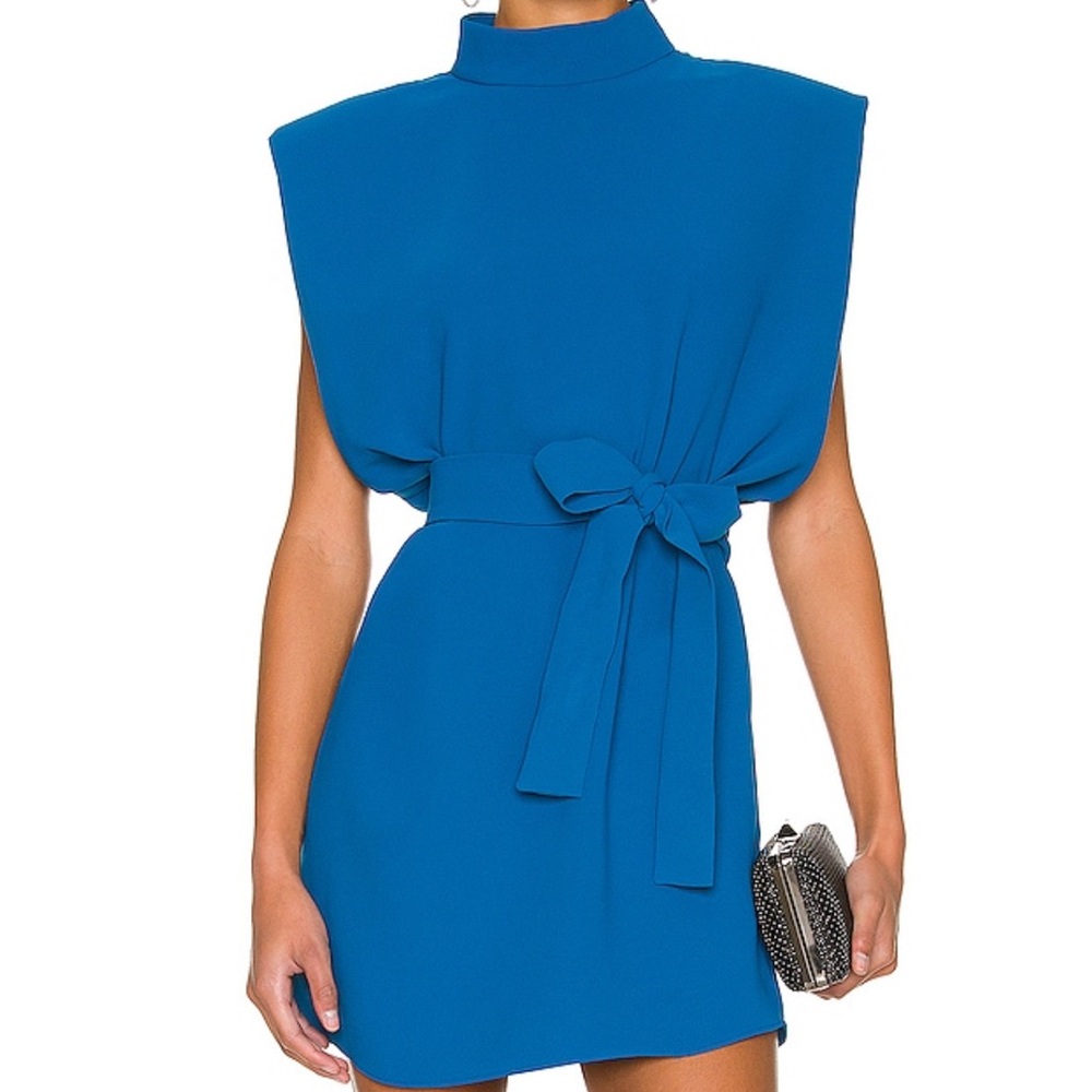 Elegant Blue Sleeveless Dress